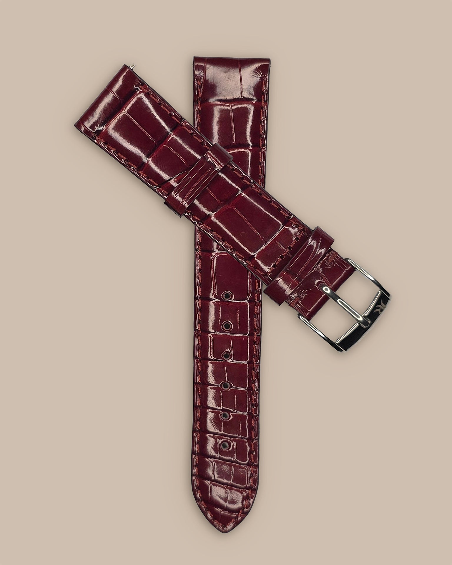 Bracelet Alligator Grenat