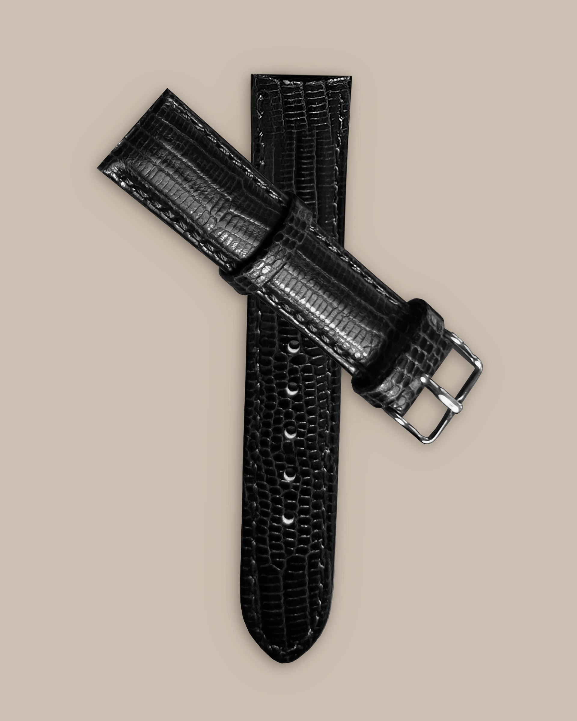 Bracelet Cuir Noir de Jais
