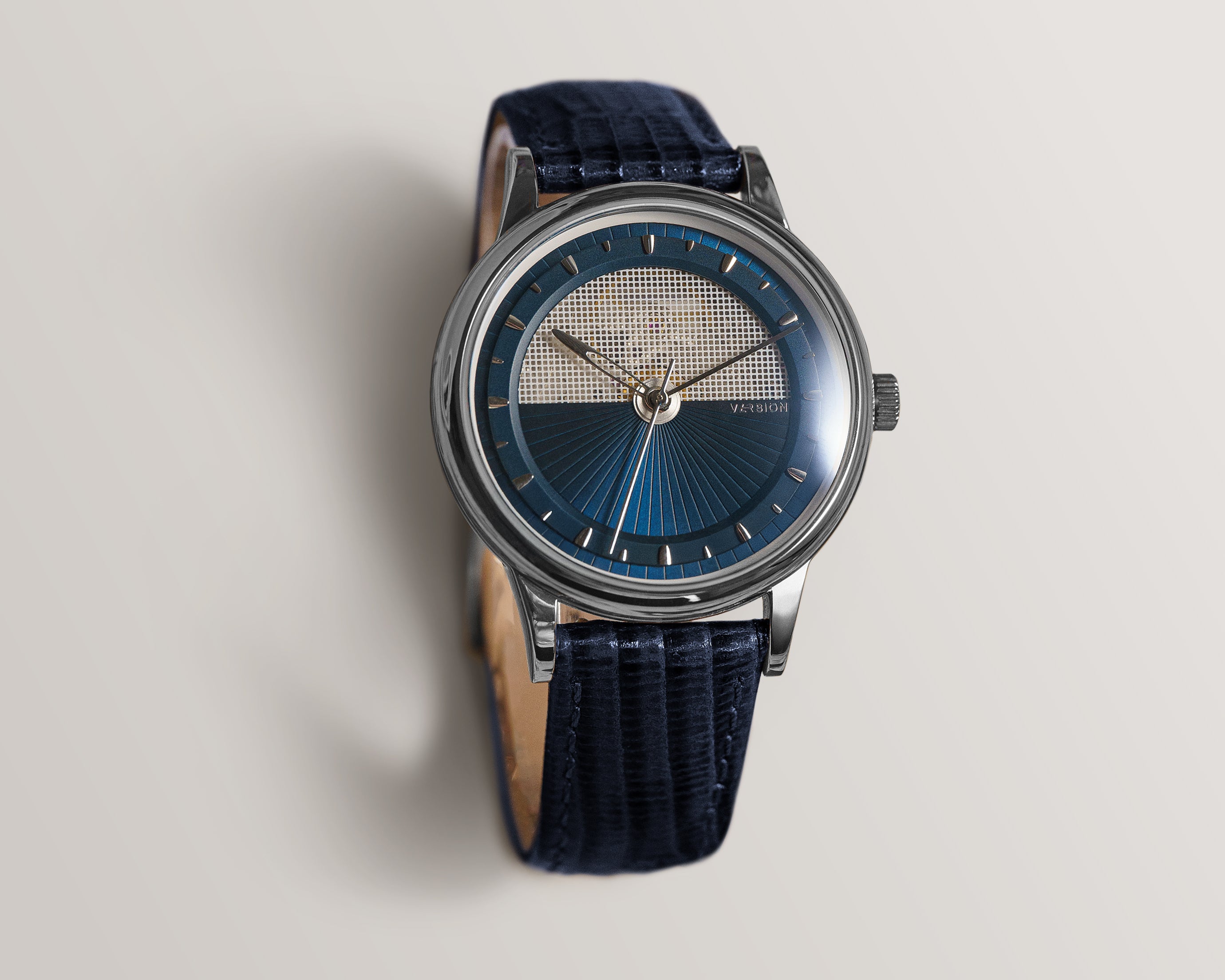 Bracelet Cuir Bleu Profond